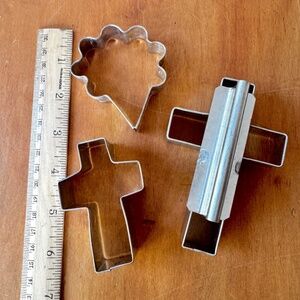 Cookie Cutters, Crosses, Ice Cream Cone, Set of 3 Church Baking